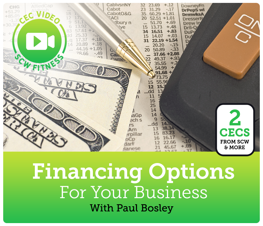 CEC Video Course Financing Options For Your Business SCW Fitness Education Online Shop